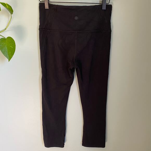 Athleta Horizon Scollap Cutout High Waist Black Leggings - Picture 3 of 6